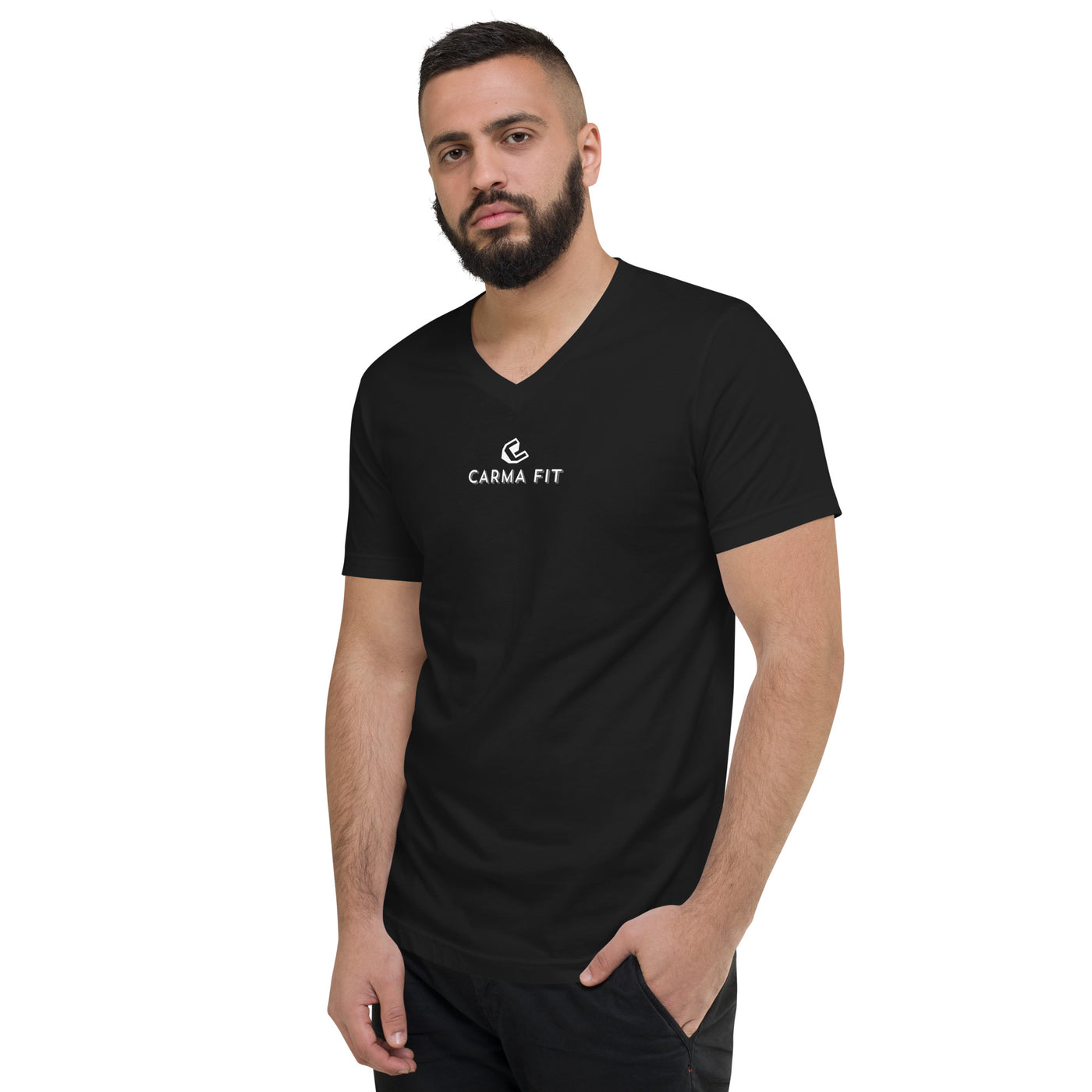 CarmaFit Unisex Short Sleeve V-Neck T-Shirt